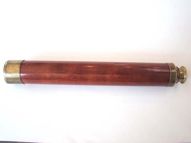 A nice English mahogany barreled two-draw Telescope circa 1820